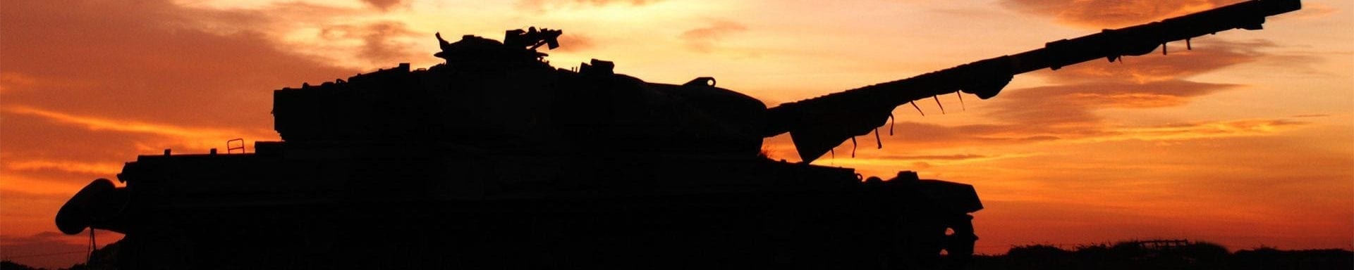 Tank with sunset